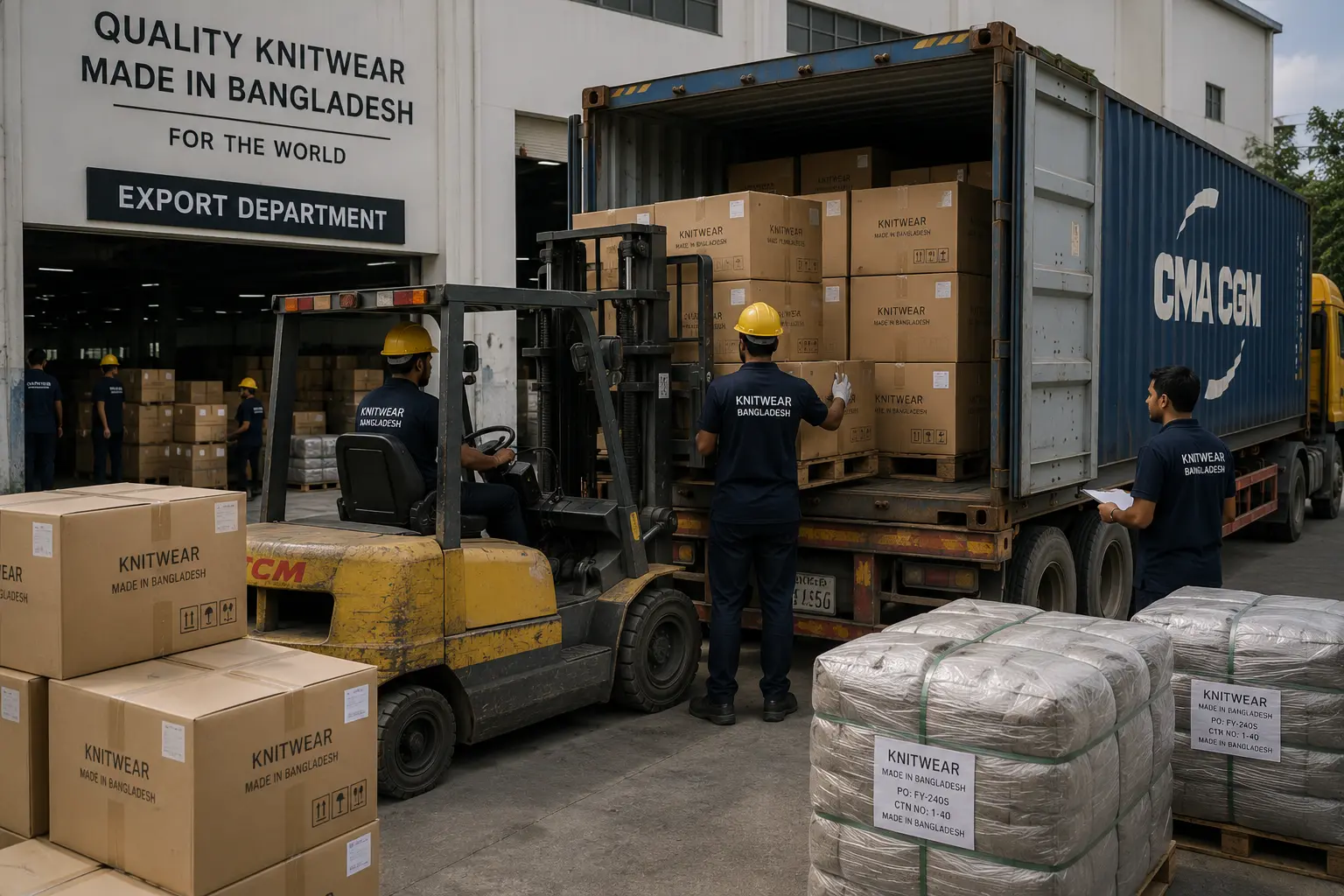 Garment export shipment and logistics from Bangladesh