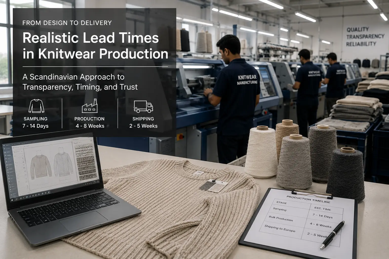Realistic knitwear production lead times for European fashion brands